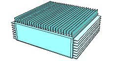Finned box, easy to model